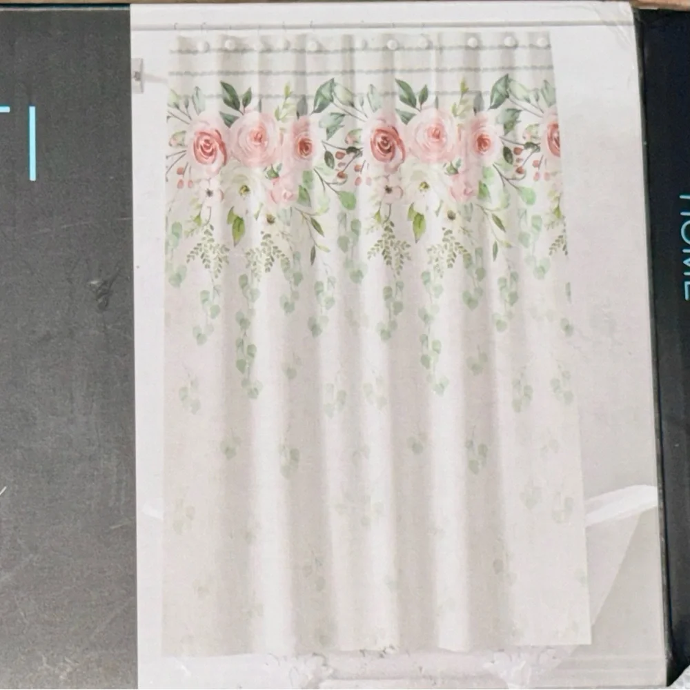 Avanti Spring Garden Floral Shower Curtain 72”x72”- NEW